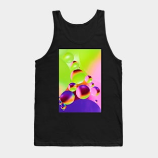 Colorful close up of oil drops in water Tank Top